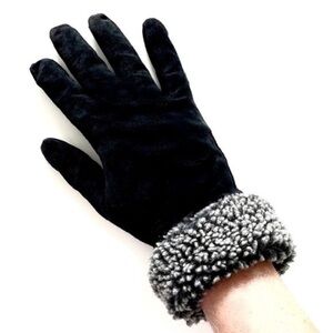 Suede w/ Shearling Cuff Gloves!